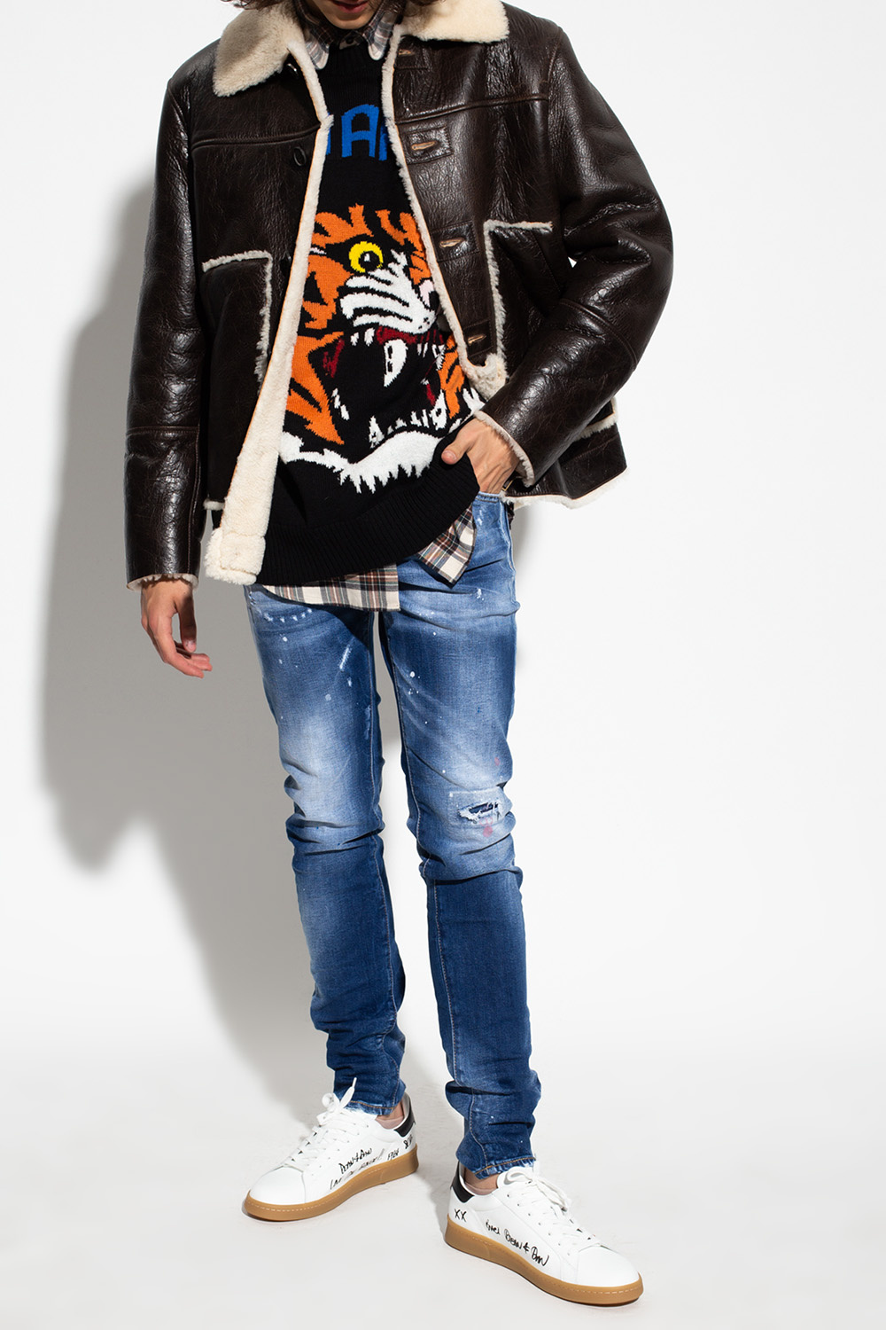 Dsquared sales shearling jacket